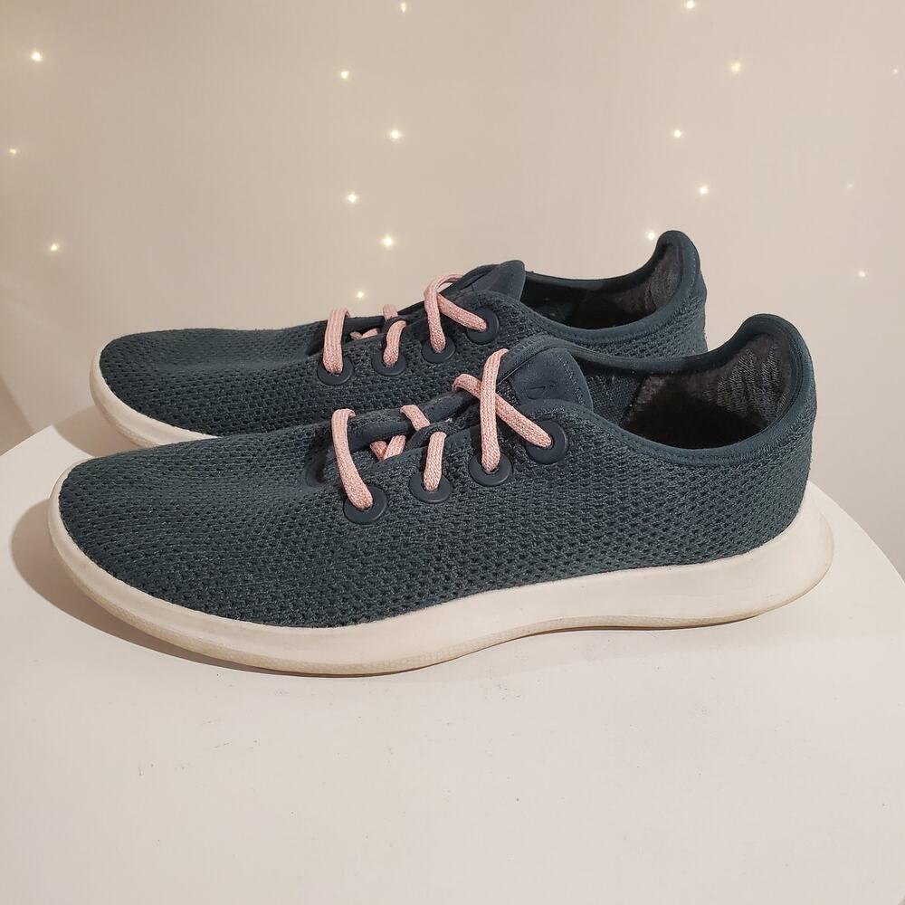 Allbirds Womens Treerunners Lace Up Sneakers Size 9 Blue Shoes Active Running